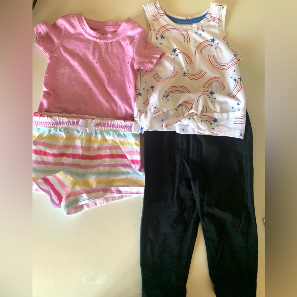 Cat & Jacket Bundle of 4 Infant Girl Summer Clothes